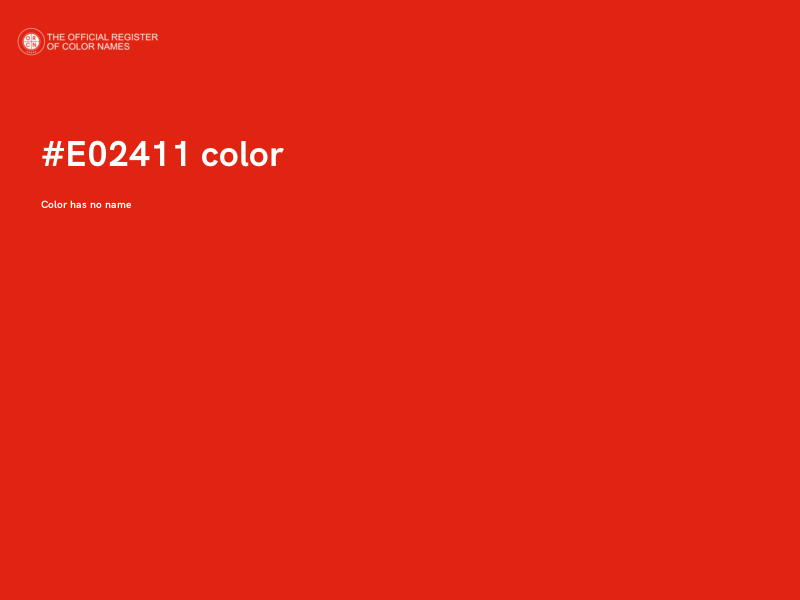 #E02411 color image