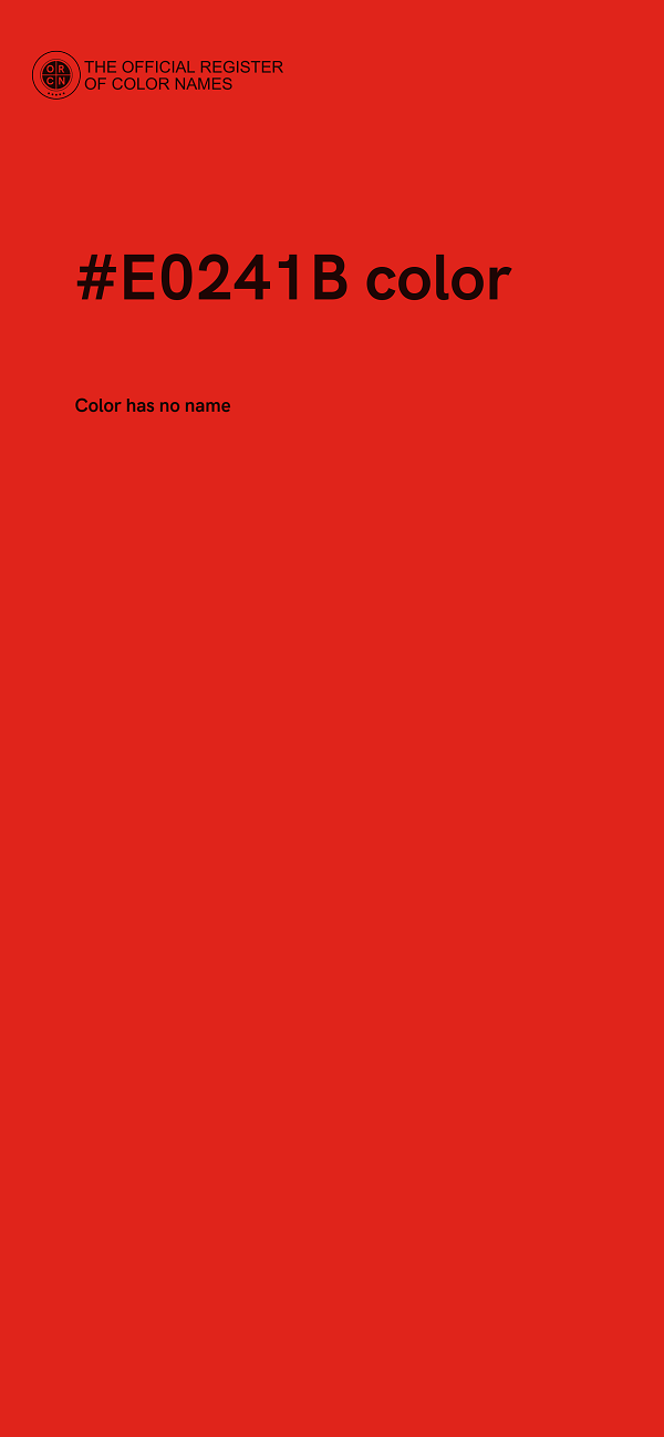 #E0241B color image