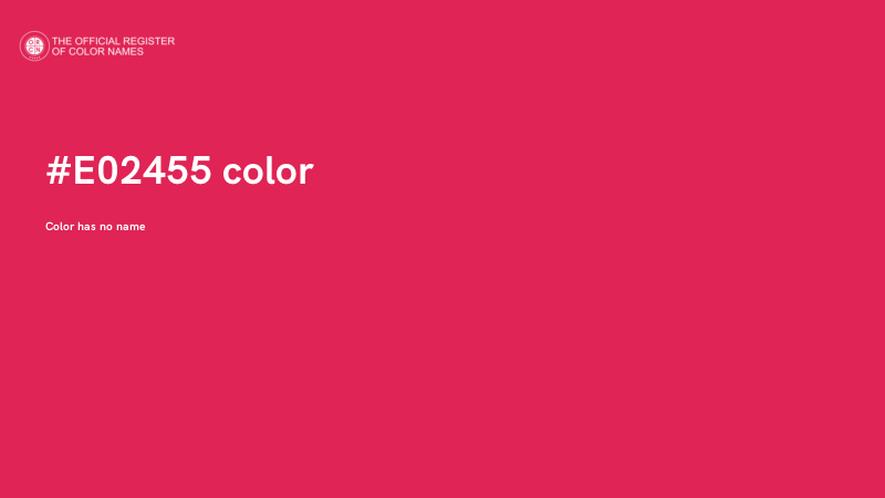 #E02455 color image