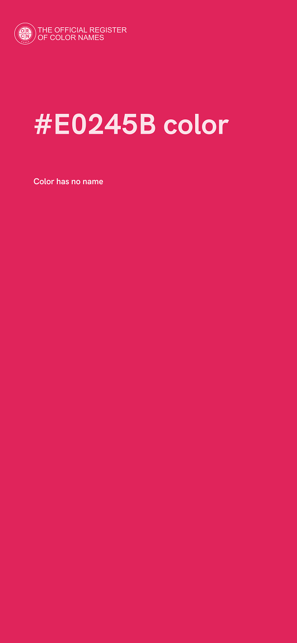 #E0245B color image