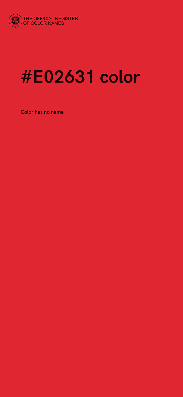 #E02631 color image
