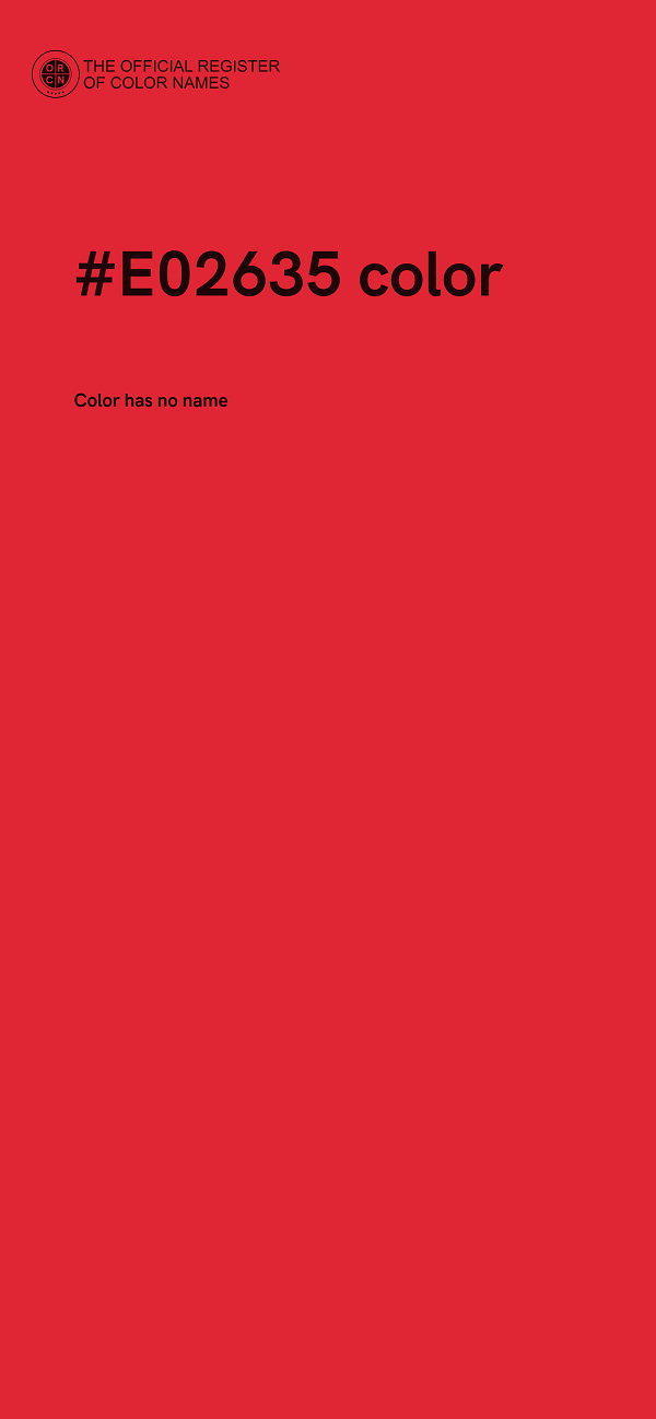 #E02635 color image