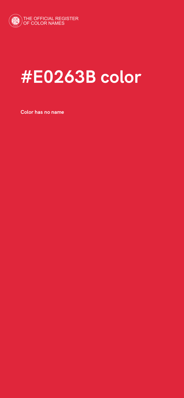 #E0263B color image