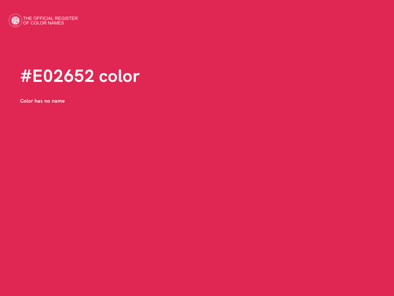 #E02652 color image