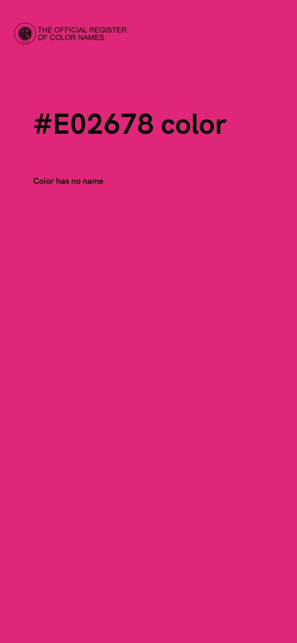 #E02678 color image