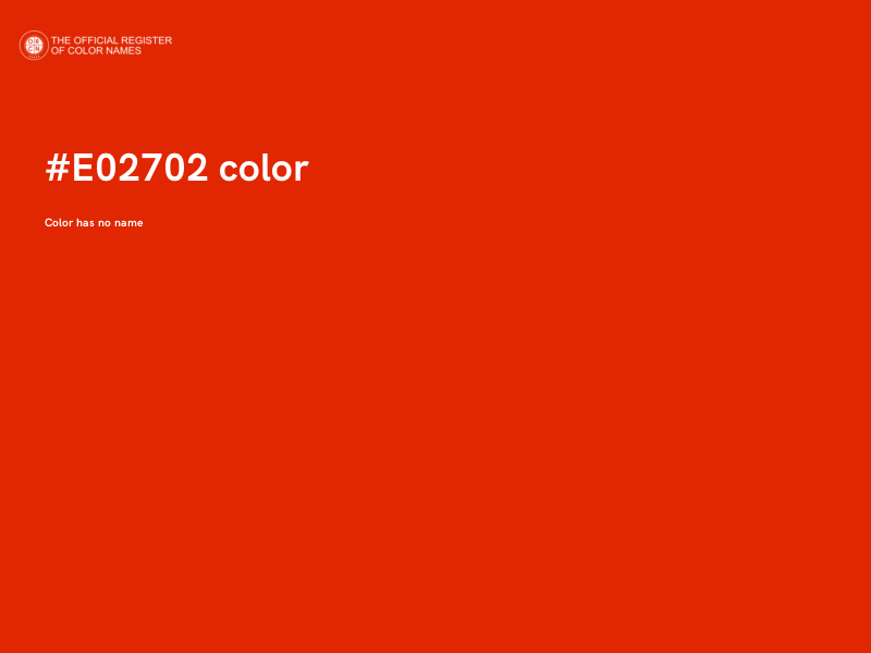 #E02702 color image