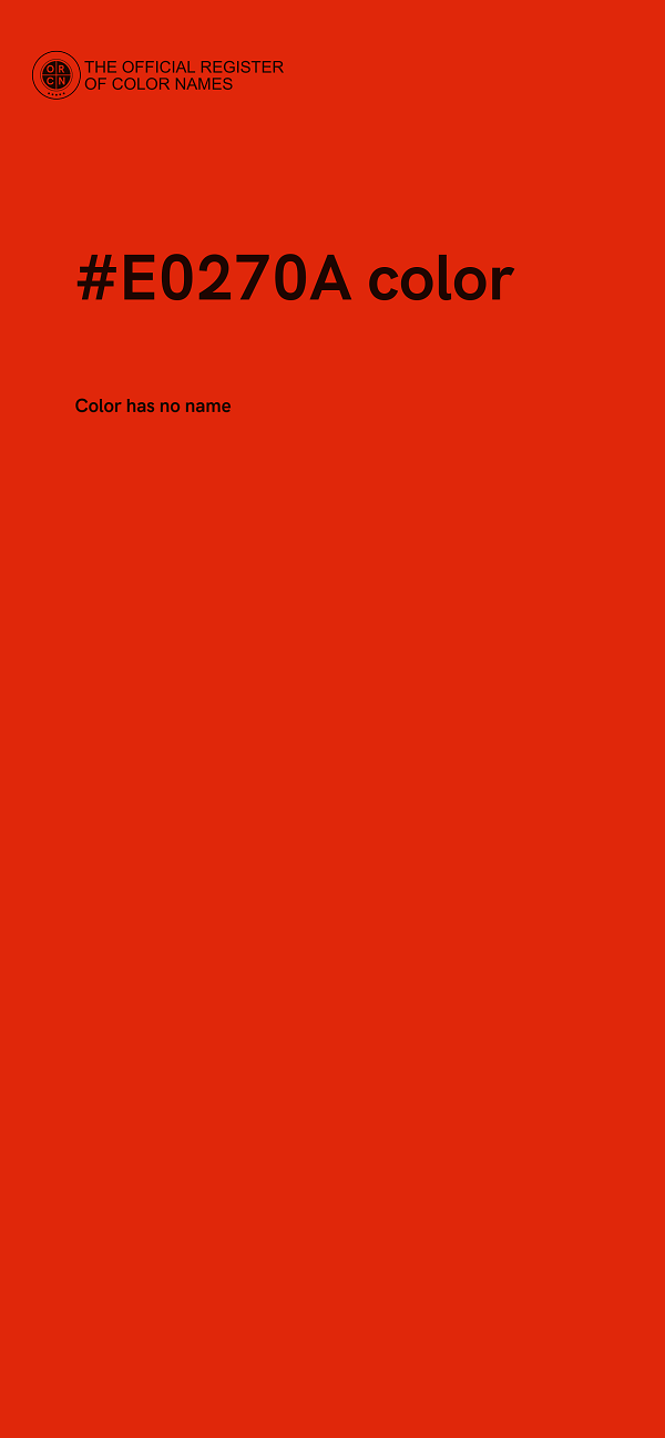 #E0270A color image