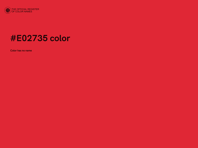 #E02735 color image