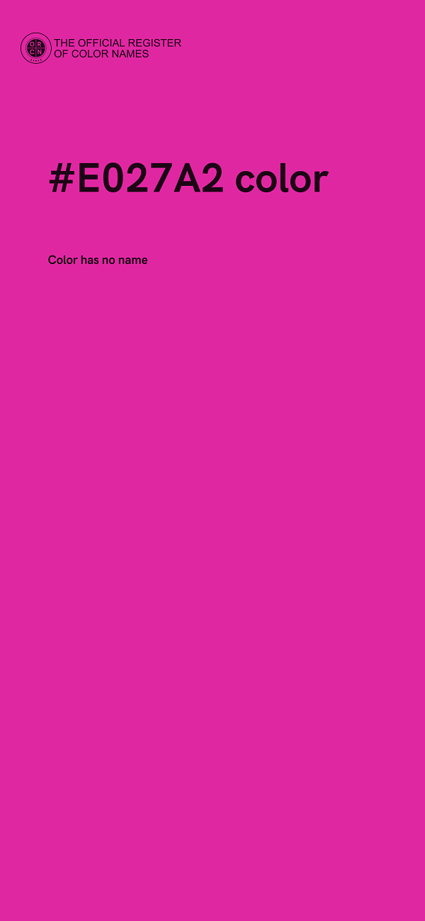 #E027A2 color image