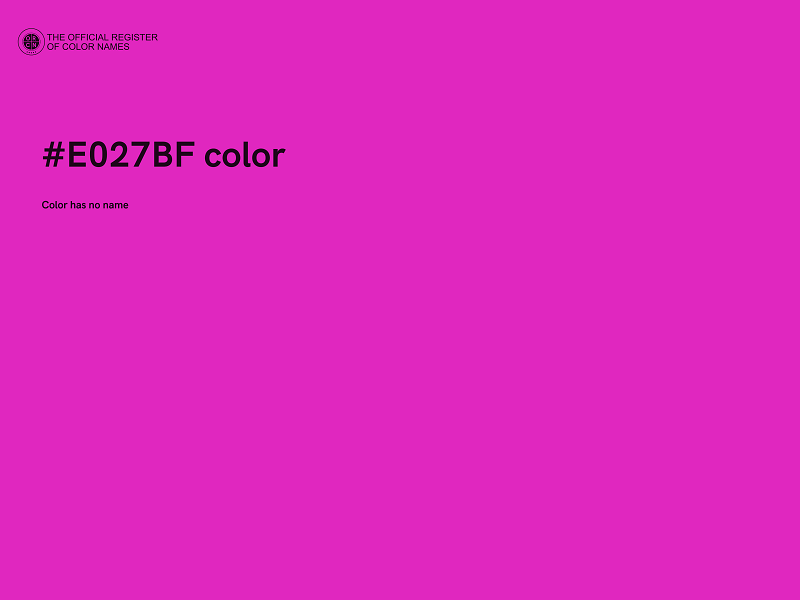 #E027BF color image