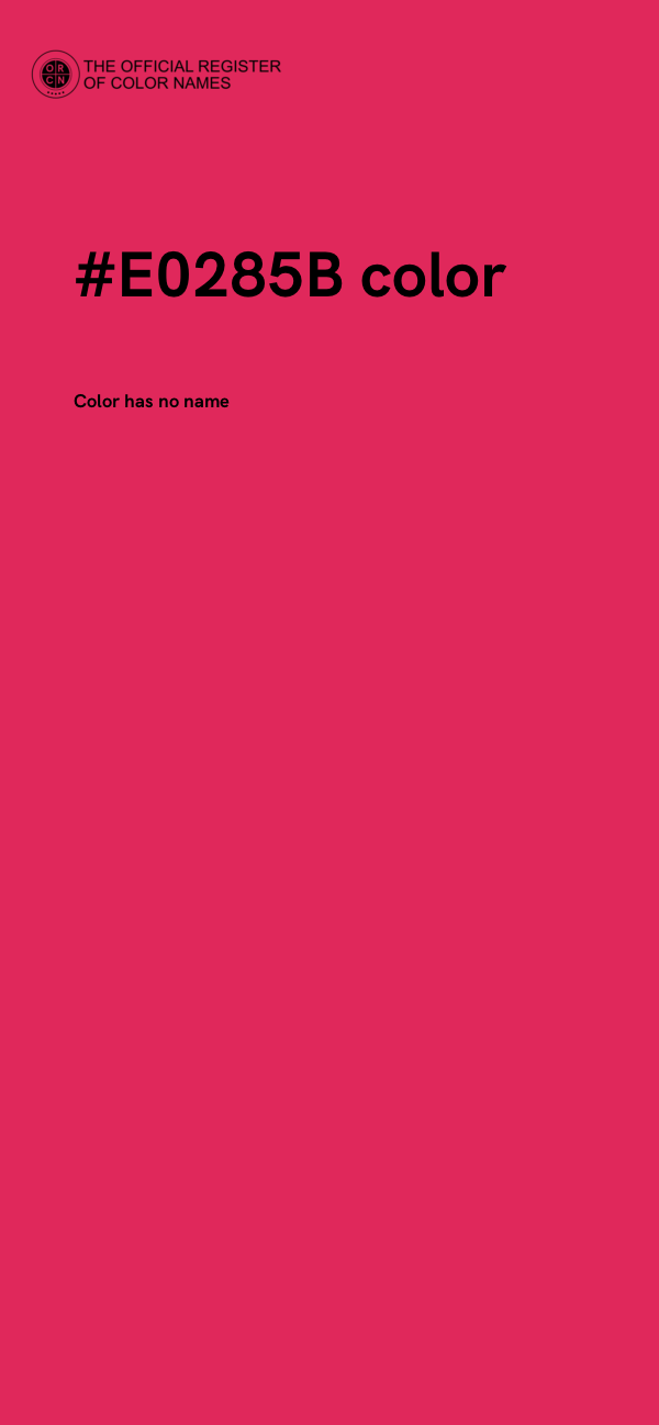 #E0285B color image