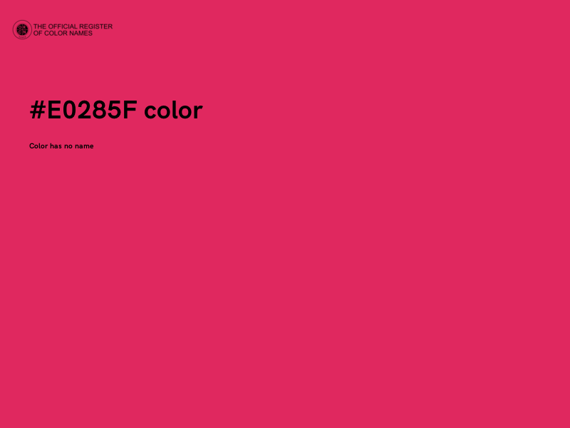 #E0285F color image