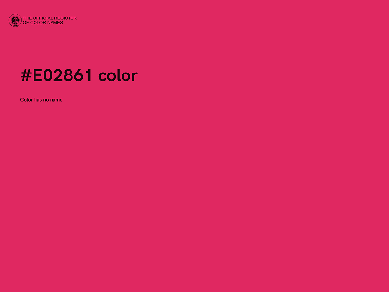 #E02861 color image