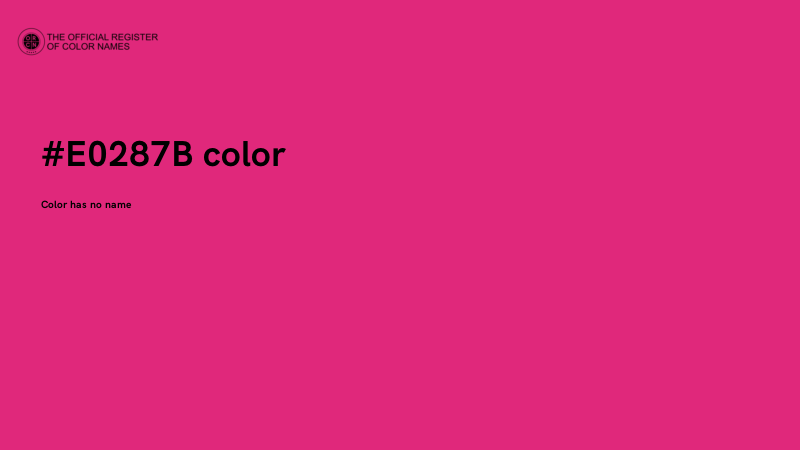 #E0287B color image