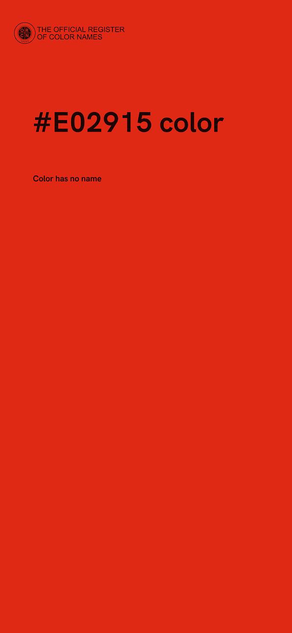 #E02915 color image