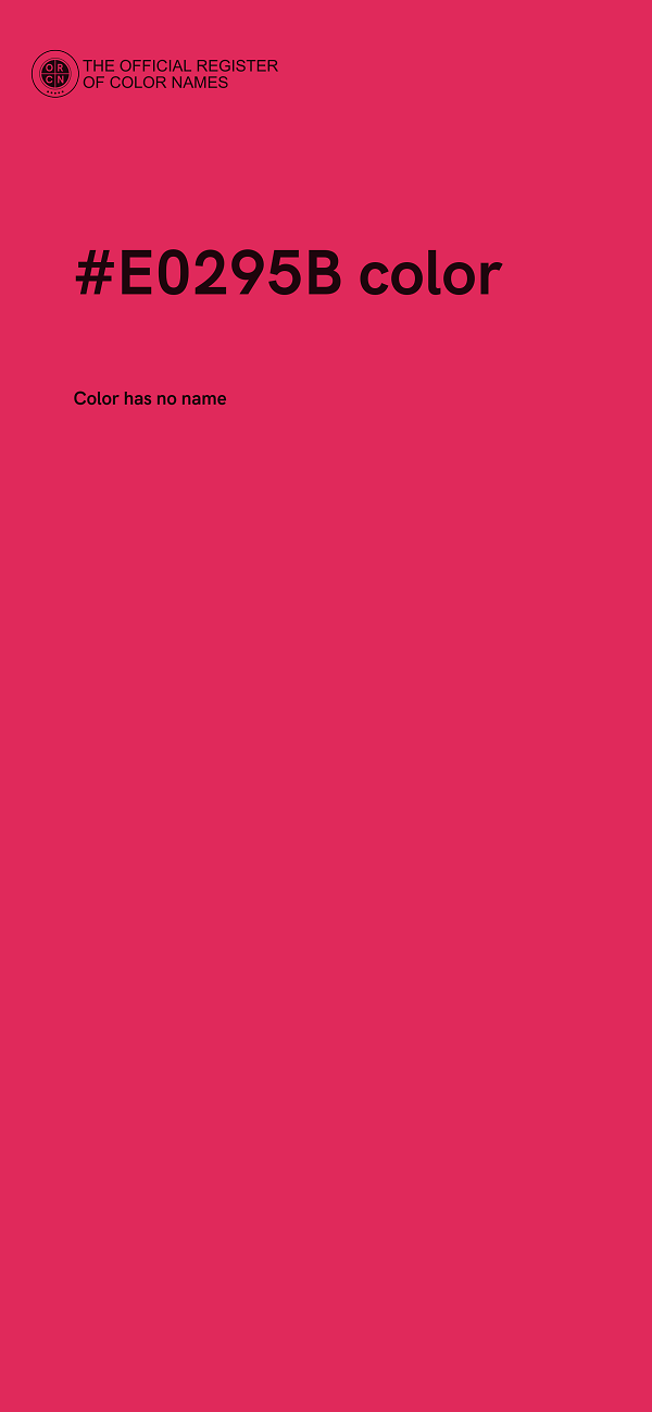 #E0295B color image
