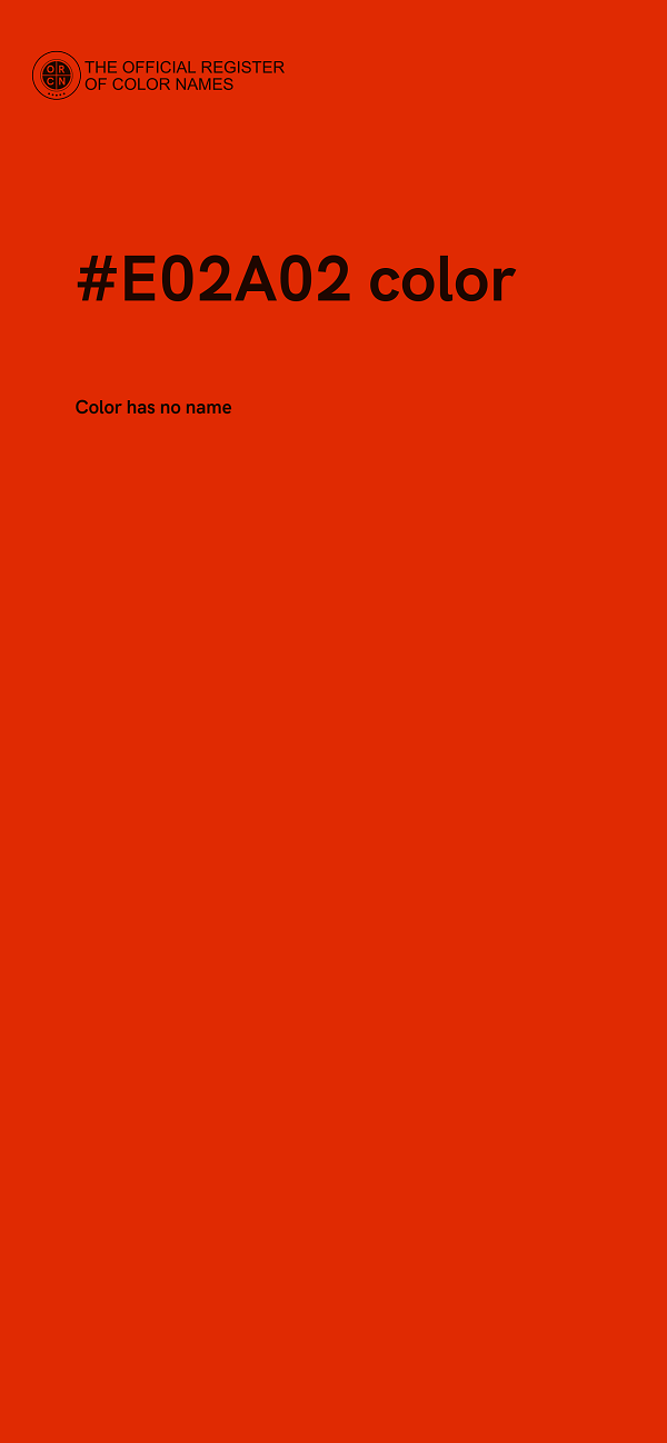 #E02A02 color image