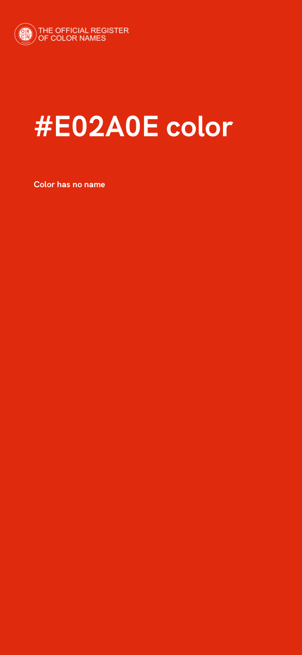 #E02A0E color image