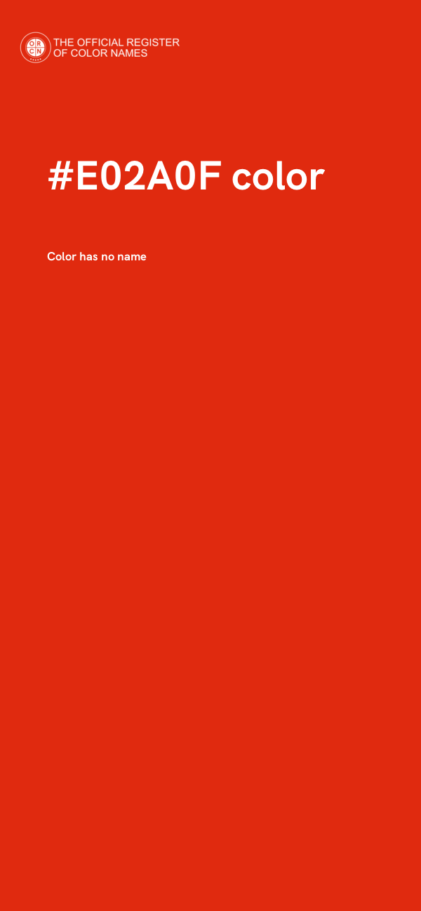 #E02A0F color image