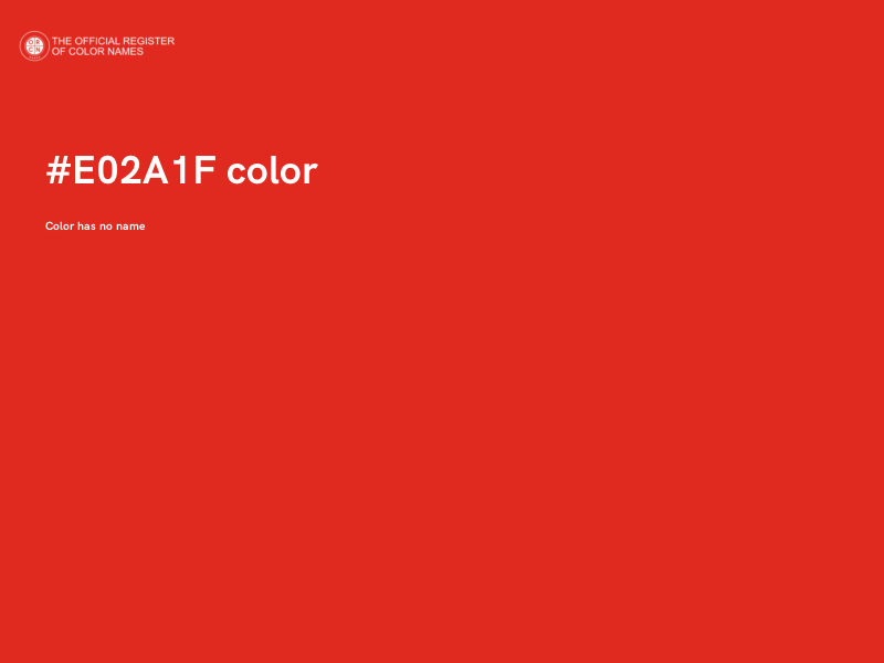 #E02A1F color image