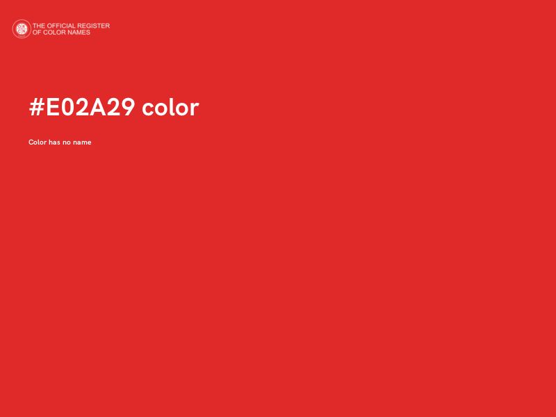 #E02A29 color image