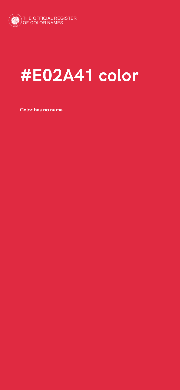 #E02A41 color image