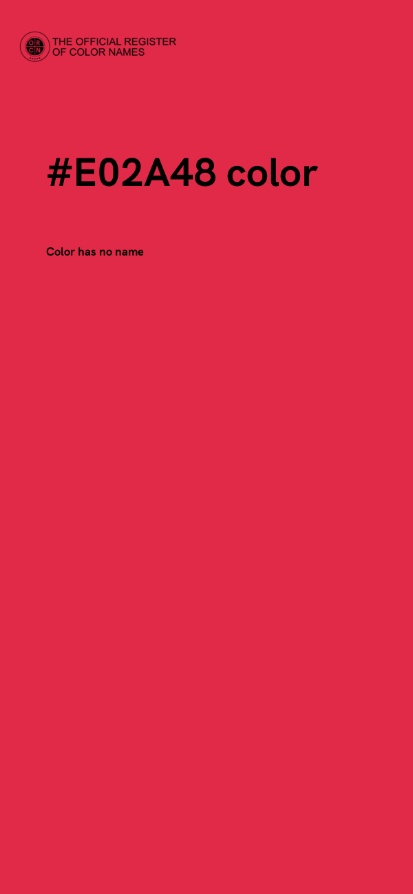 #E02A48 color image