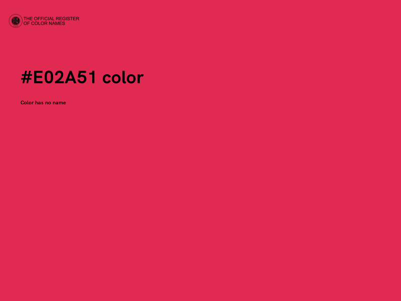 #E02A51 color image