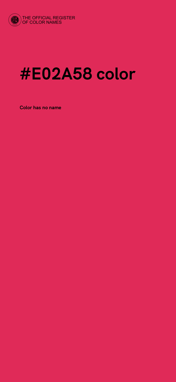 #E02A58 color image