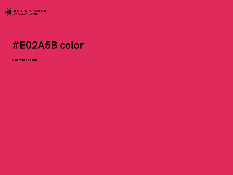 #E02A5B color image