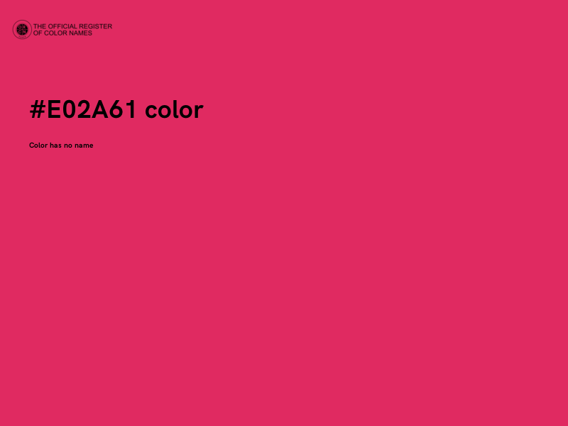 #E02A61 color image