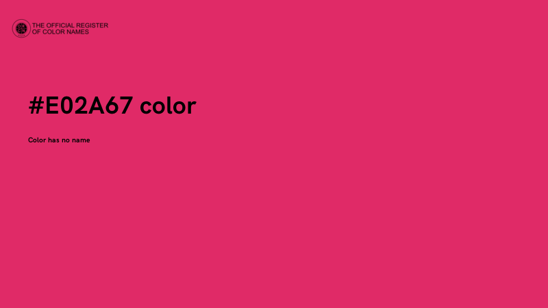 #E02A67 color image