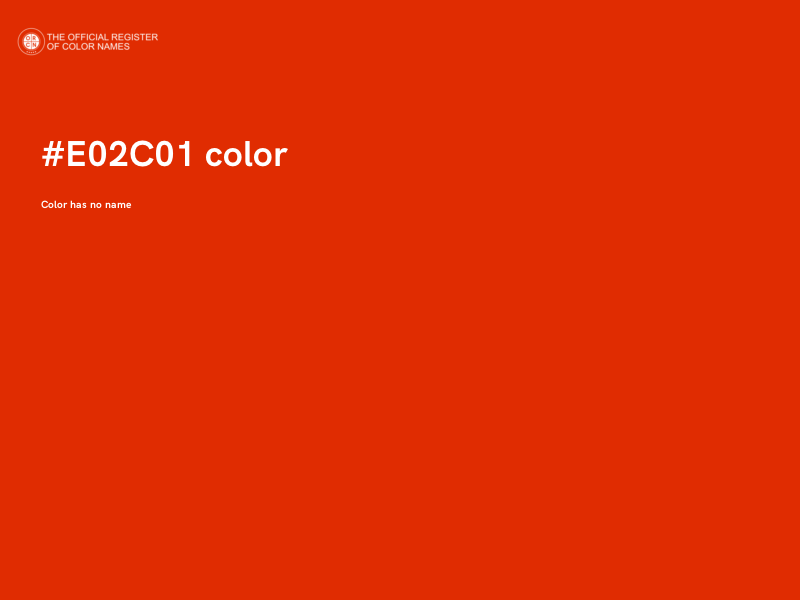 #E02C01 color image