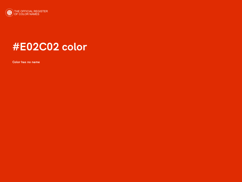 #E02C02 color image