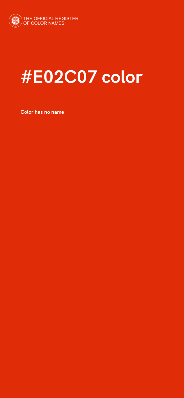 #E02C07 color image