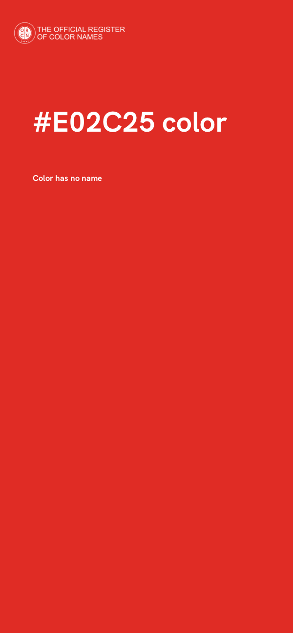 #E02C25 color image