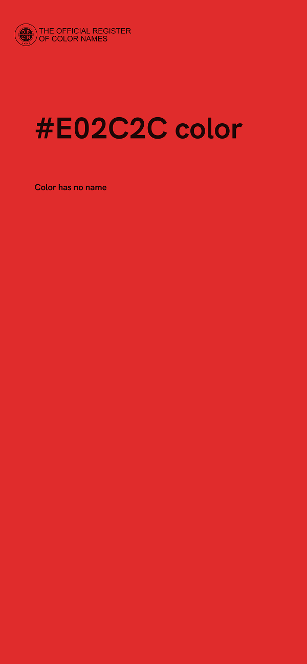 #E02C2C color image