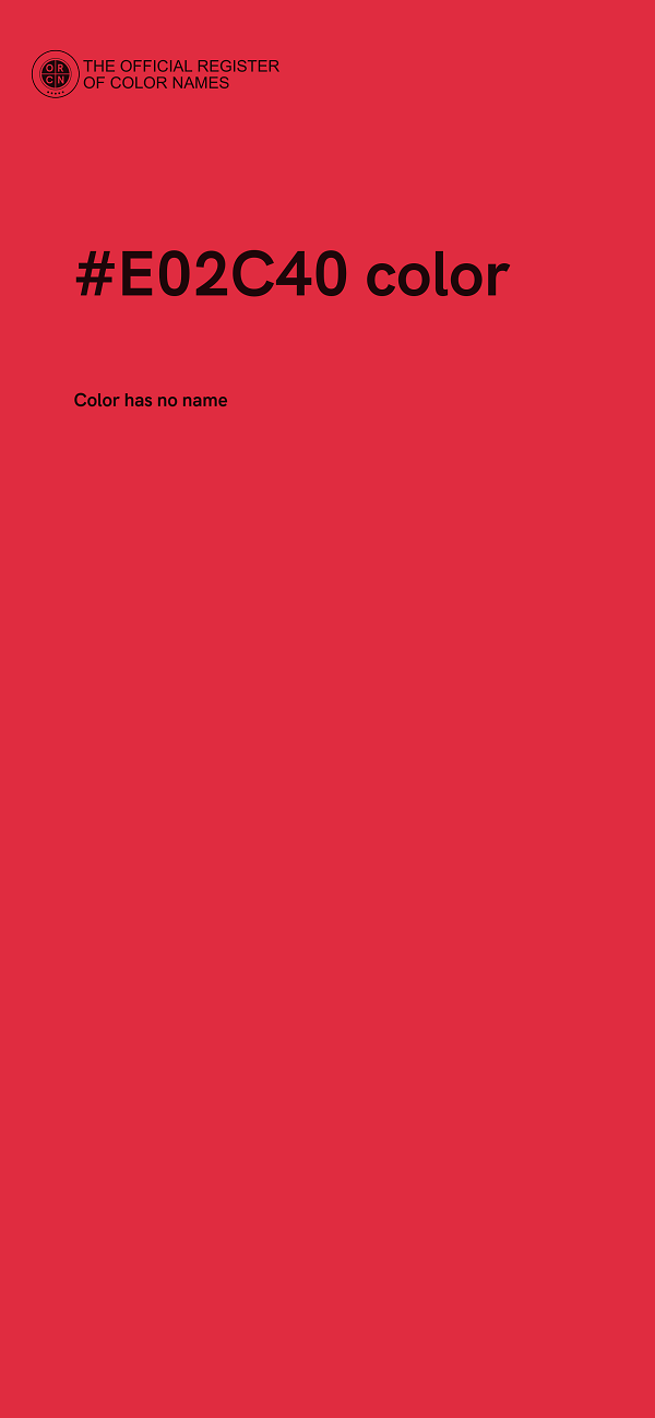 #E02C40 color image