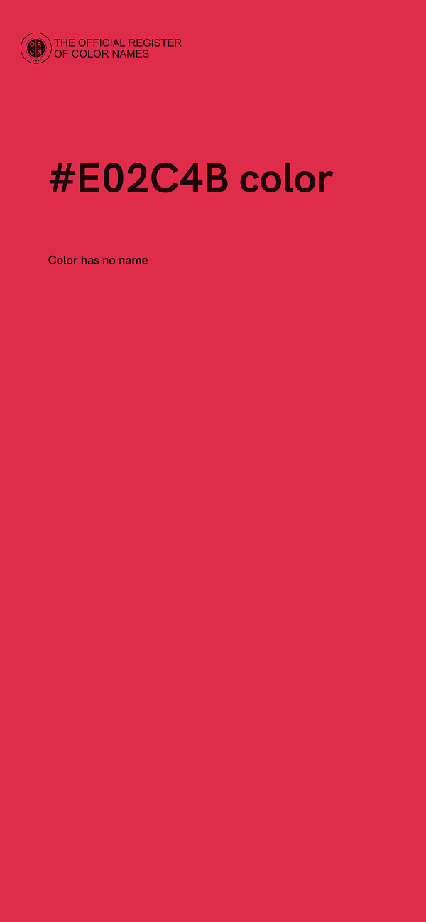 #E02C4B color image