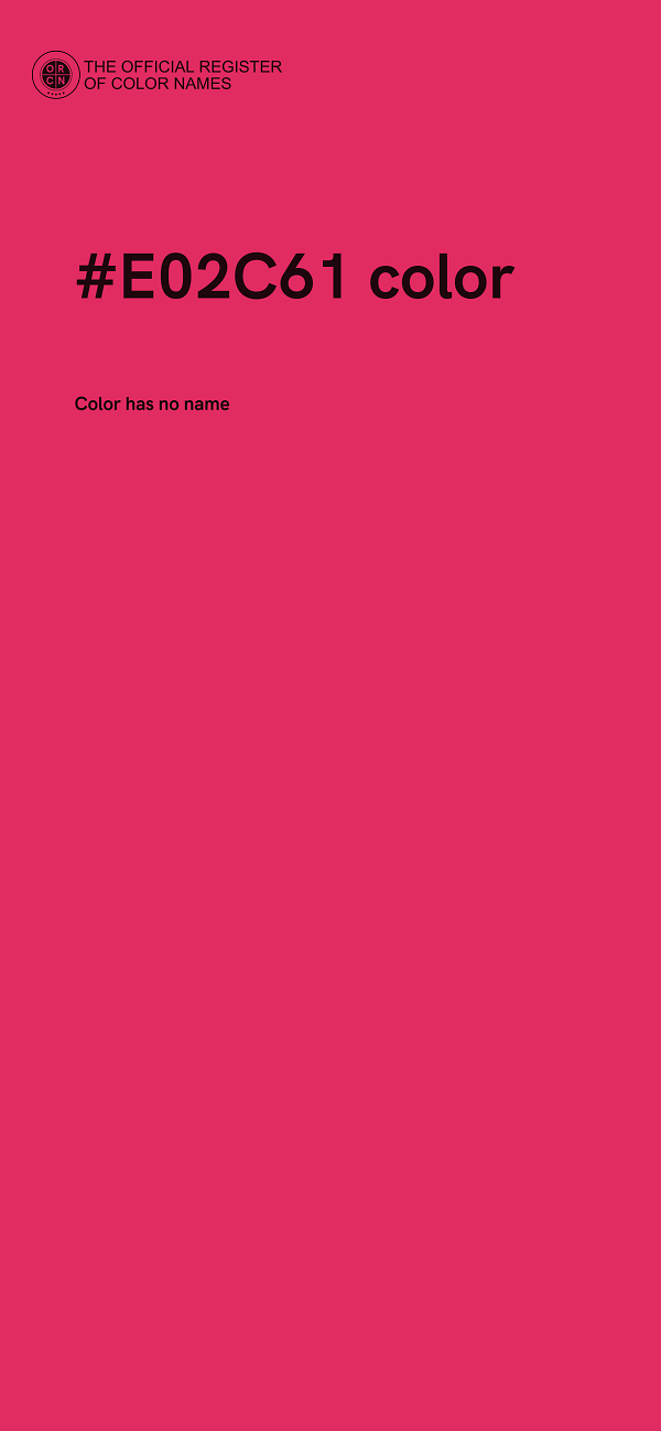 #E02C61 color image