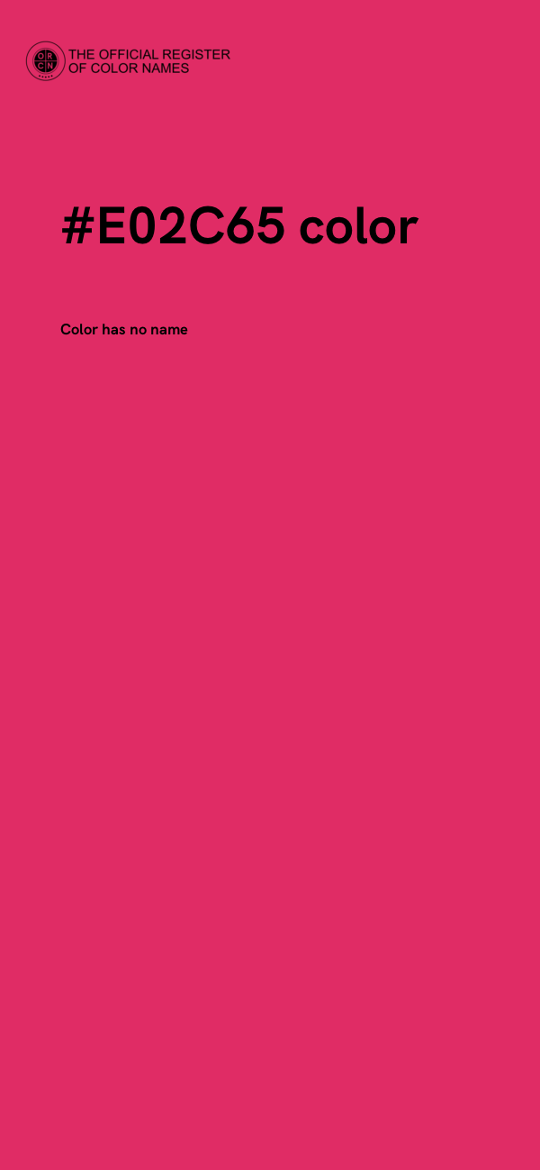#E02C65 color image