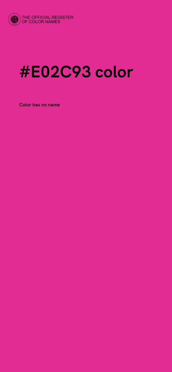 #E02C93 color image
