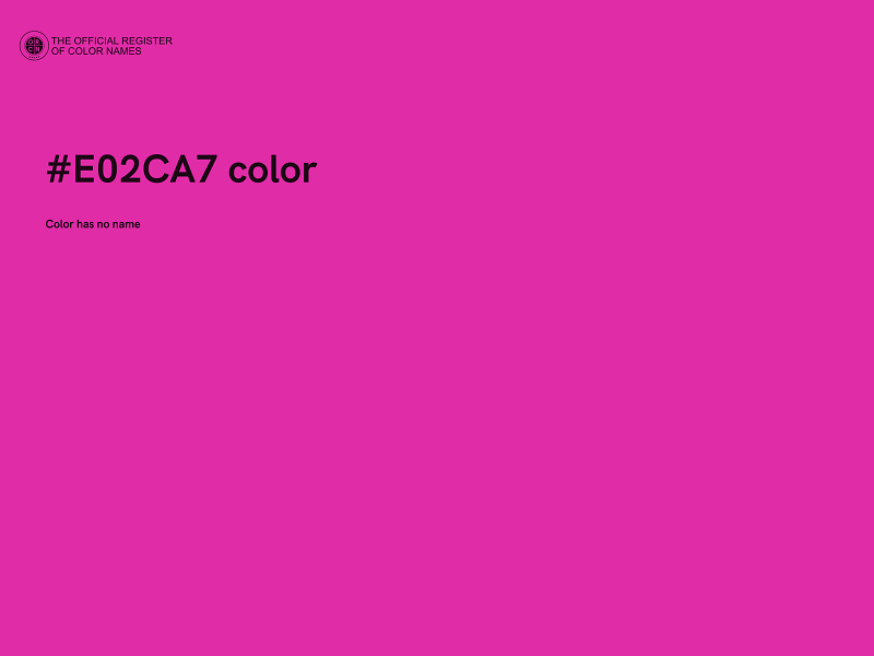 #E02CA7 color image