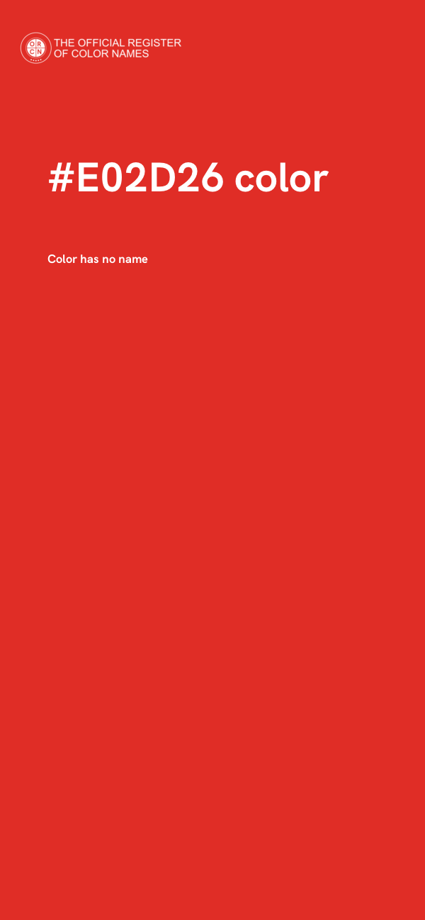 #E02D26 color image