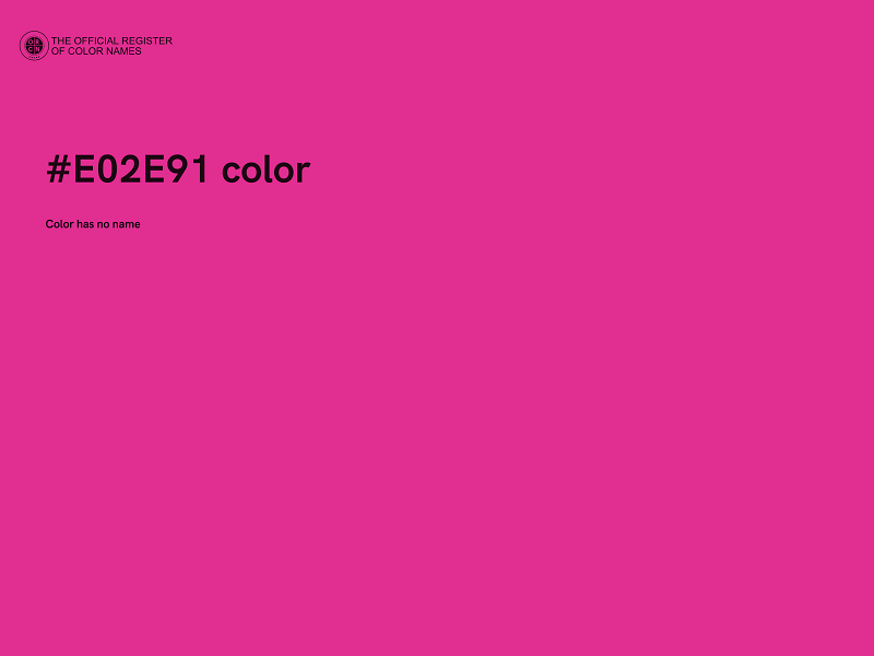 #E02E91 color image