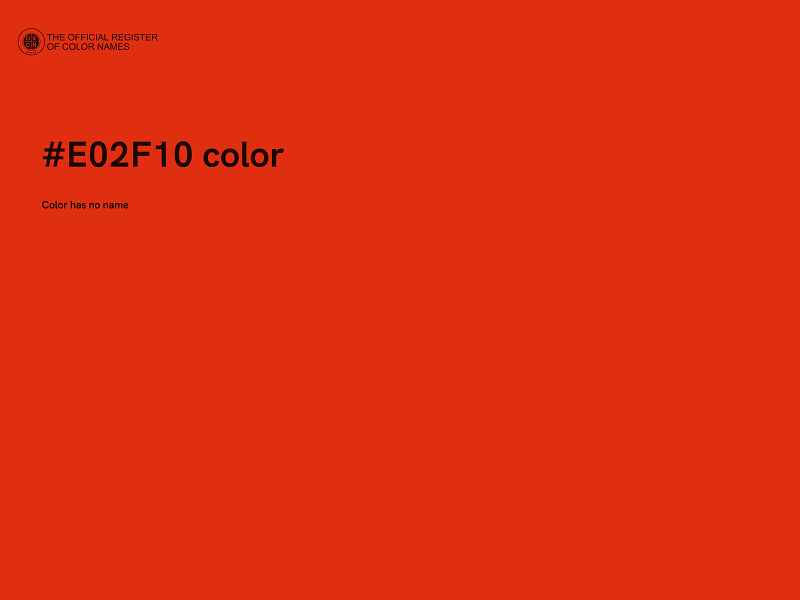#E02F10 color image