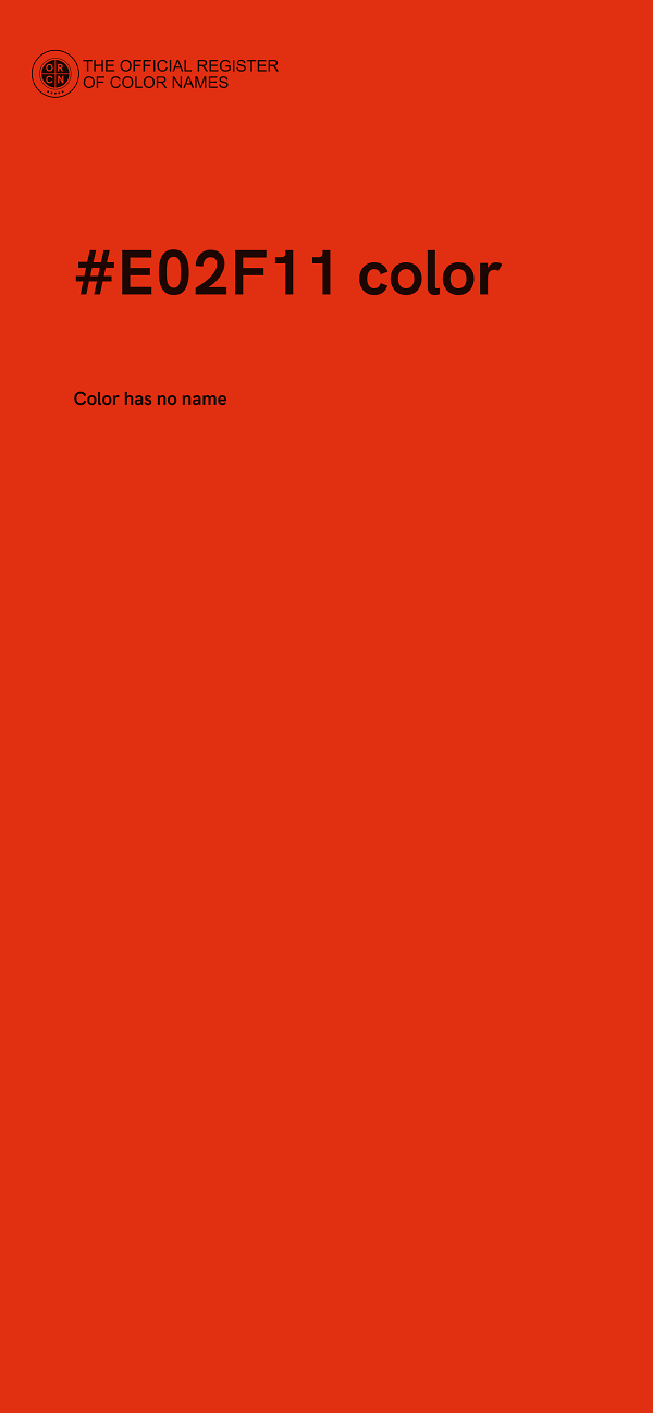 #E02F11 color image