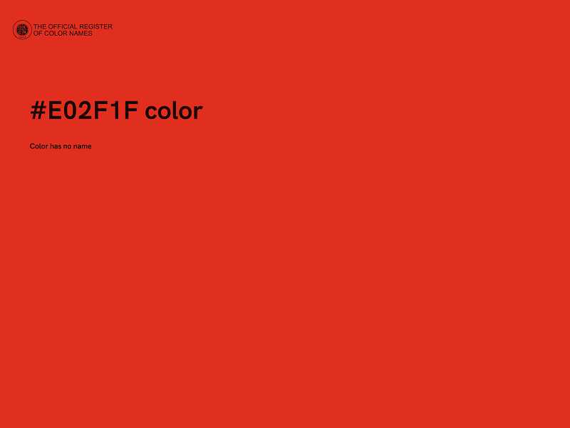 #E02F1F color image