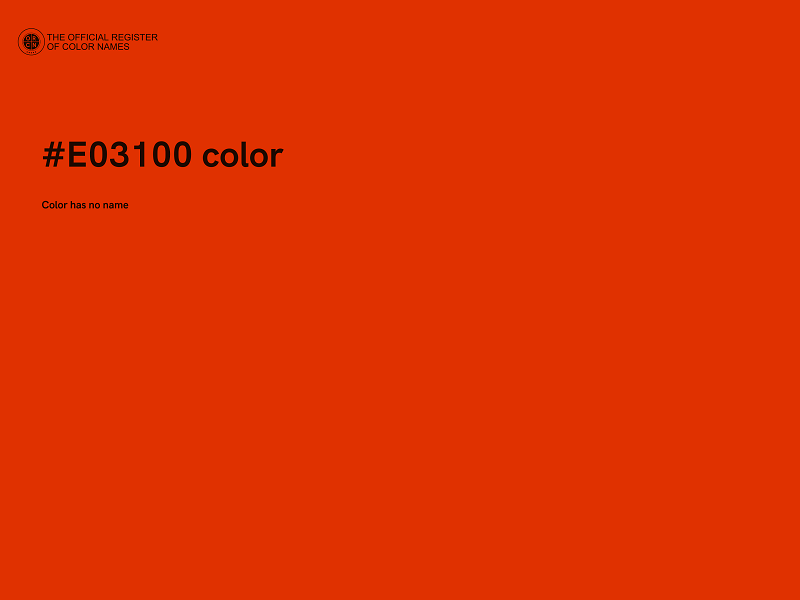 #E03100 color image