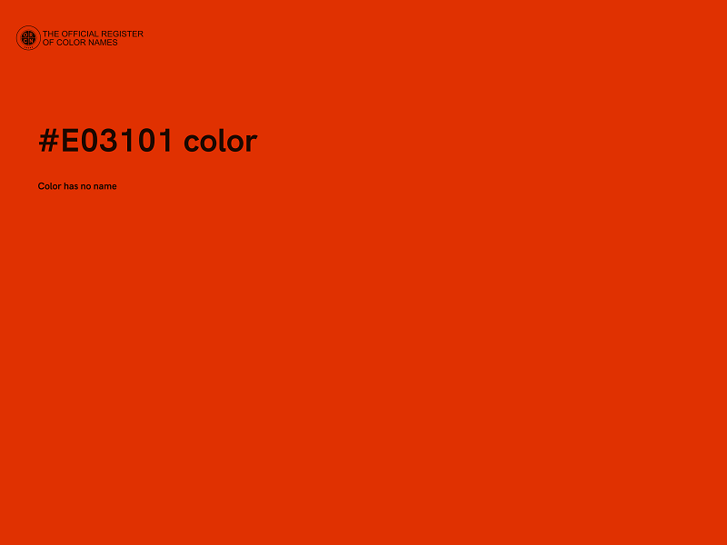 #E03101 color image